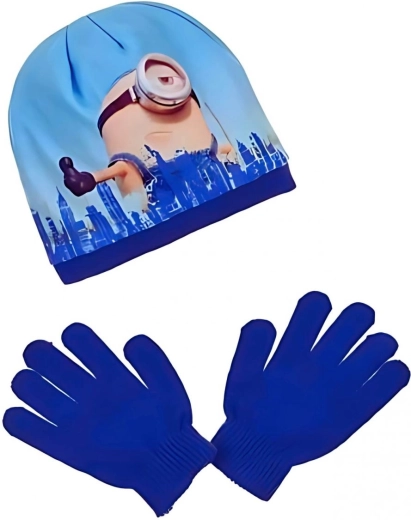 Minyonok sapka és kesztyű szett