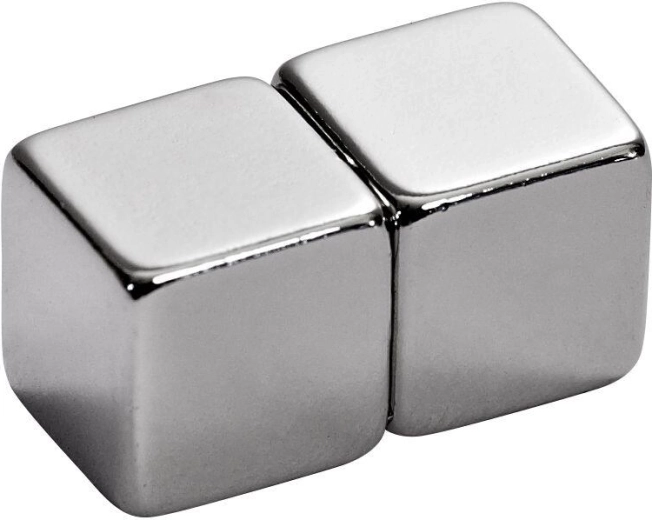 Neodímium mágnes kocka 10 × 10 × 10 mm (2 db)