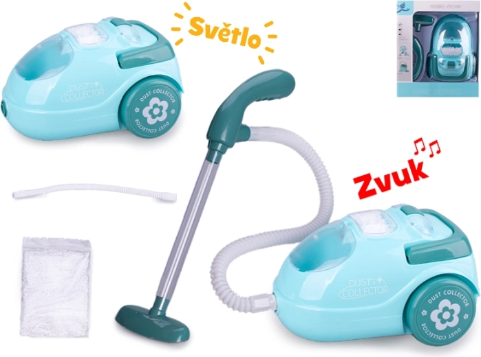 Gyerek mini porszívó fénnyel és hanggal, 15 cm