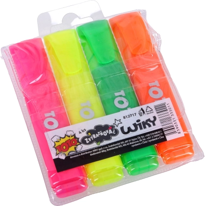 Erős szövegkiemelők készlete, 4 db