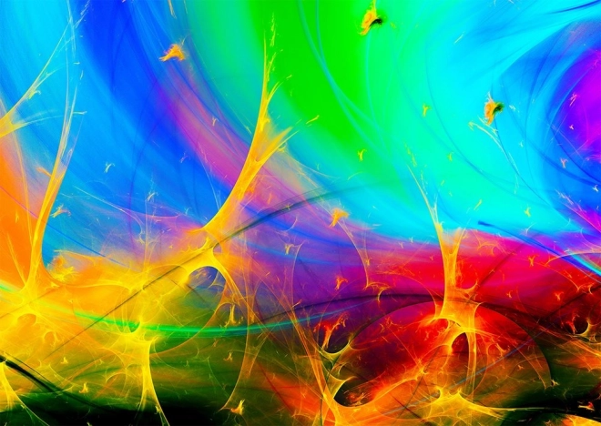 Szivárványos fraktálok kirakó, 1000 darab