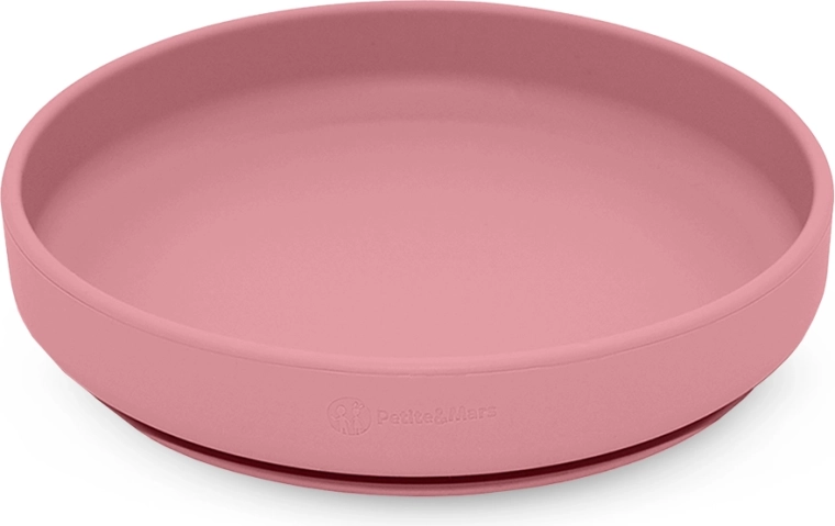 Take&Match dusty rose szilikontányér tapadókoronggal – Petite&Mars