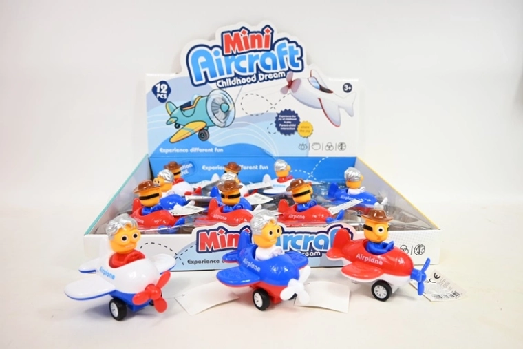 Minio kis repülőgép pilóta figurával 10 cm