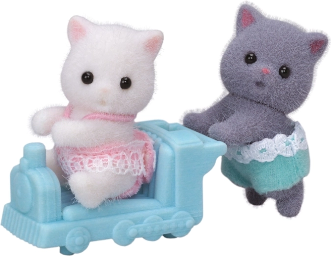 Sylvanian Families perzsa cicák – ikrek vonatkával