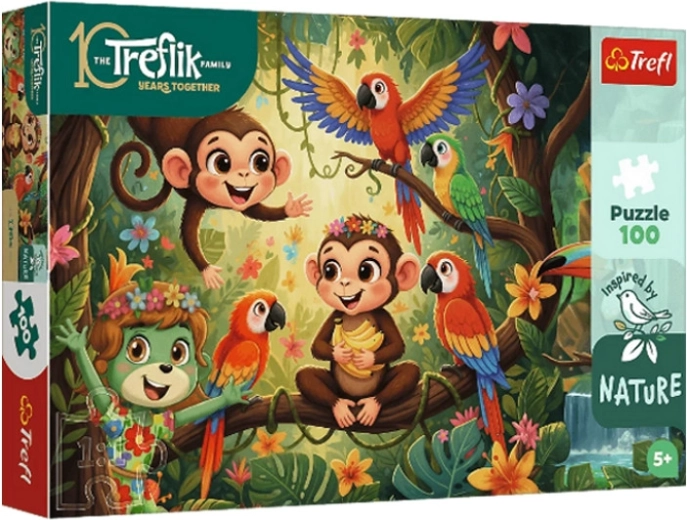 Trefl Inspired By Nature puzzle Majmok és barátok 100 darabos