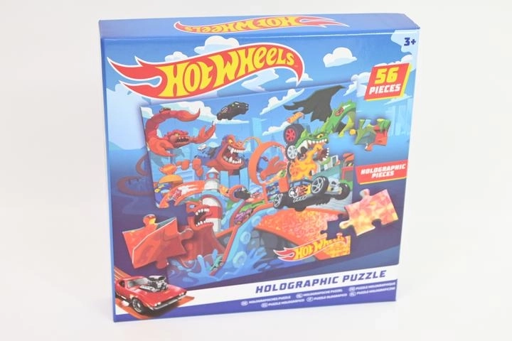 Hot Wheels holografikus puzzle 56 darabbal