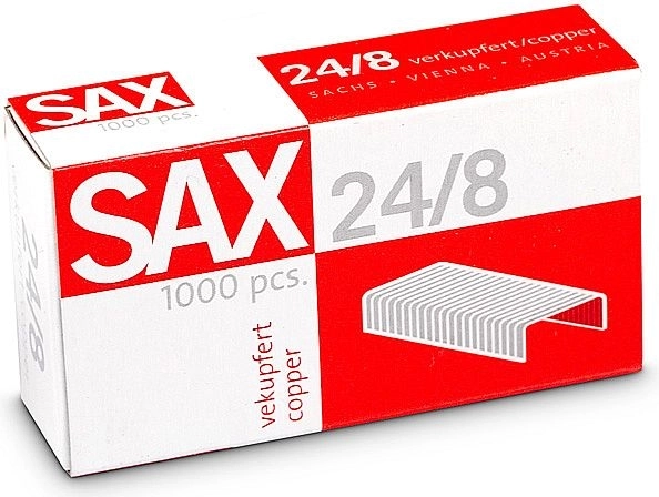 Réz tűzőkapcsok 24/8, 1000 db