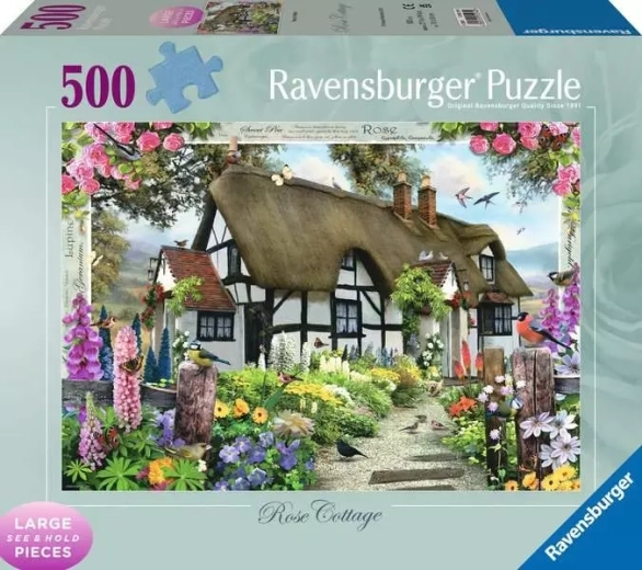 Ravensburger Puzzle Rózsák melletti kisház 500 darabos