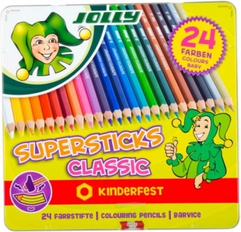 Supersticks 24 szín fém dobozban