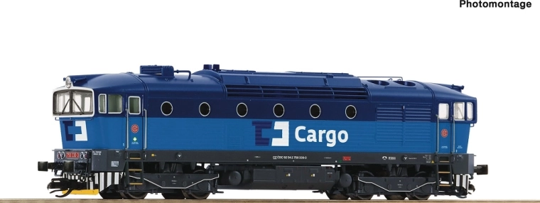 Roco dízelmozdony ČD Cargo 750 330-3 sorozat TT digitális hanggal