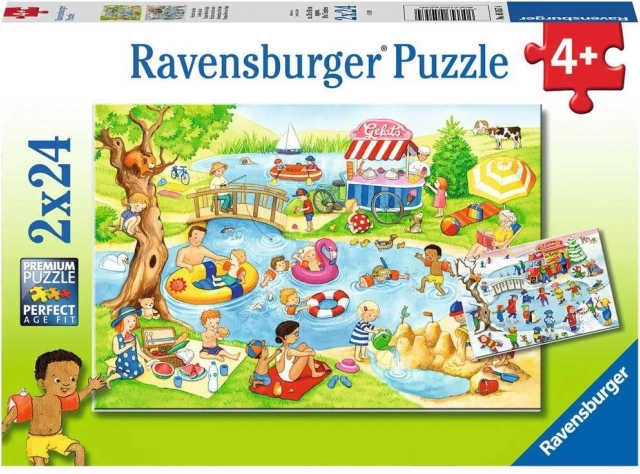Ravensburger puzzle Szórakozás a tónál 2×24 darab