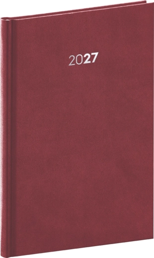 Notique heti határidőnapló Balakon 2027 bordó 15 × 21 cm
