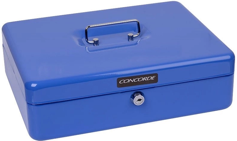 CONCORDE fém pénzkazetta 30 cm, kék