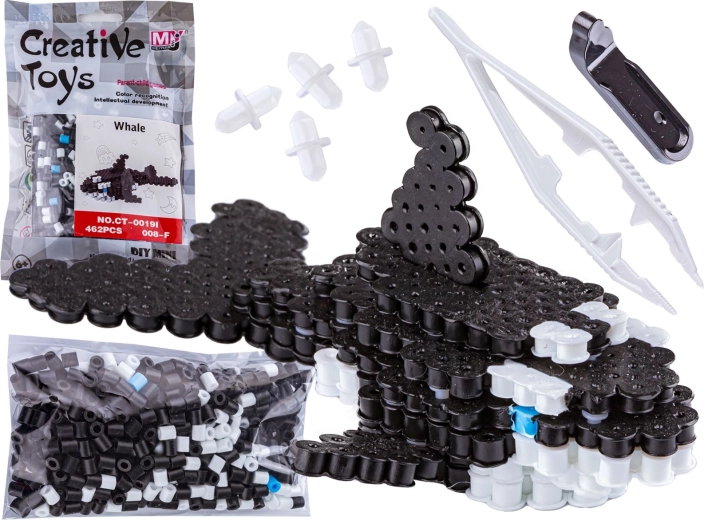 3D vasalható gyöngyök – kardszárnyú delfin (orca) sablon (tasak)