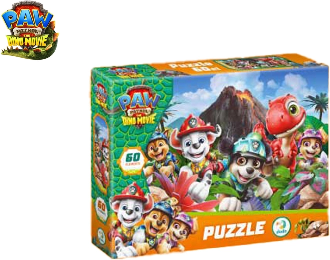 Paw Patrol puzzle: Tlapková patrola – Dino film, 60 darab (32 × 23 cm)