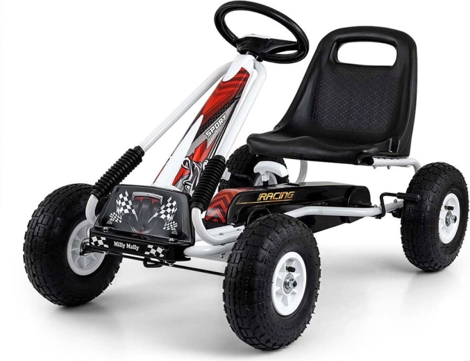 MILLY MALLY Thor gyermek pedálos gokart, fehér