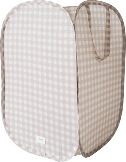 3 Sprouts összehajtható tárolókosár recycled gingham beige