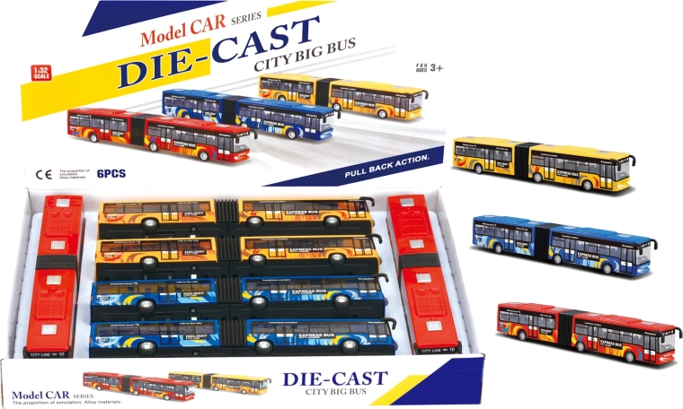 Harmonika csuklós busz 1:32 fénnyel és hangokkal