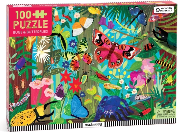 Mudpuppy puzzle Lepkék és rovarok 100 darab