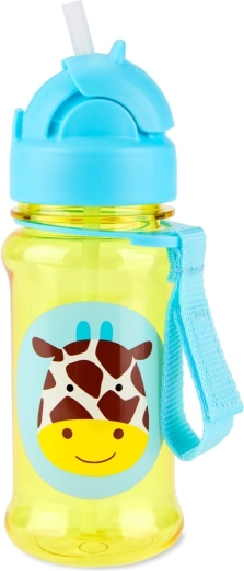 Skip Hop Zoo Tritan Renew kulacs szívószállal – zsiráf, 355 ml