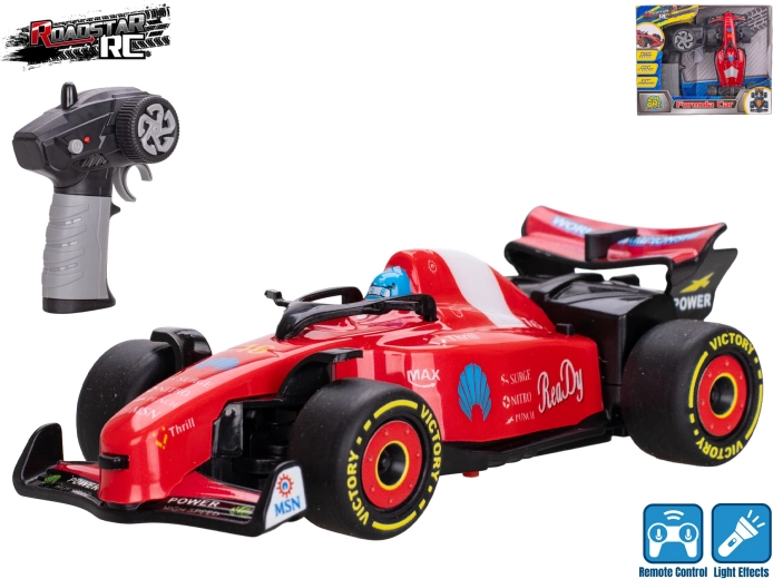 Roadstar RC formula világítással, 2,4 GHz, piros, 13,5 cm