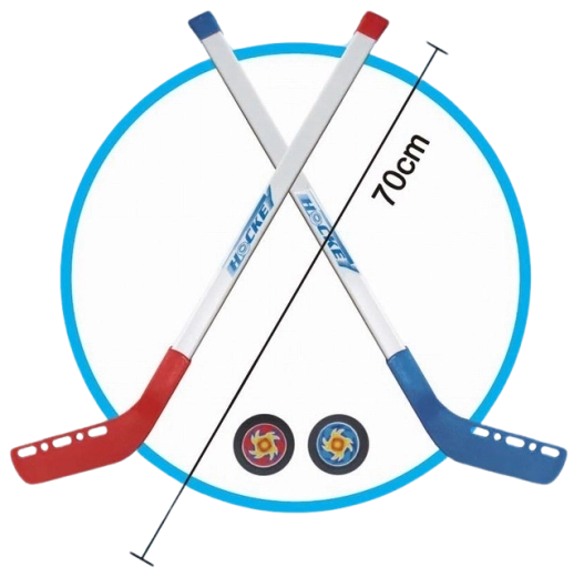 Gyermek hokiütő készlet koronggal – 4 darab