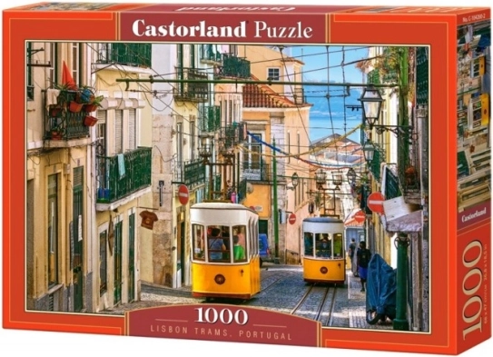Puzzle 1000 darabos Lisszaboni villamosok Portugália