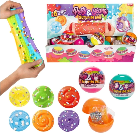 Nyálka kiegészítőkkel 7 cm-es gömbben – vegyes típusok