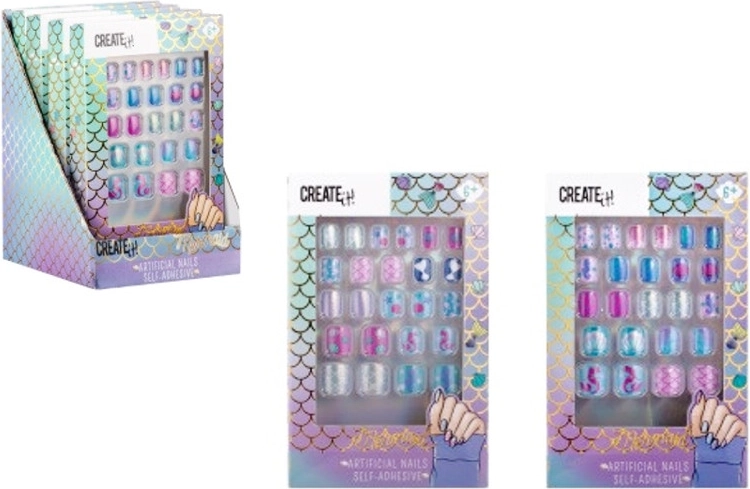 Create It! sellő mintás felragasztható műköröm tippek