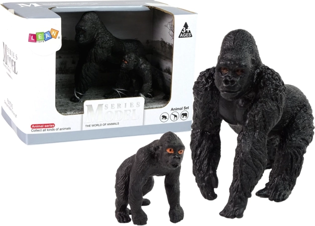 2 gorillafigura készlet – gorilla kölyökkel, A világ állatai sorozat