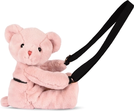 Doudou plüss válltáska maci rózsaszín 30 cm