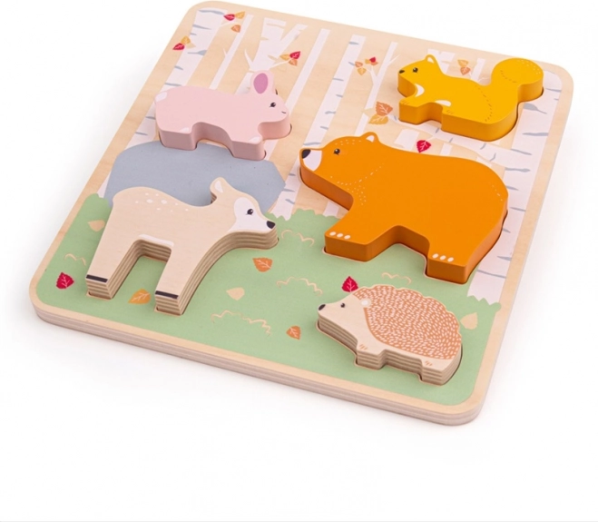 Bigjigs Baby Fa Puzzle Erdő Állatai