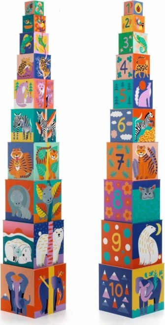 DJECO vadállatos rakosgató torony