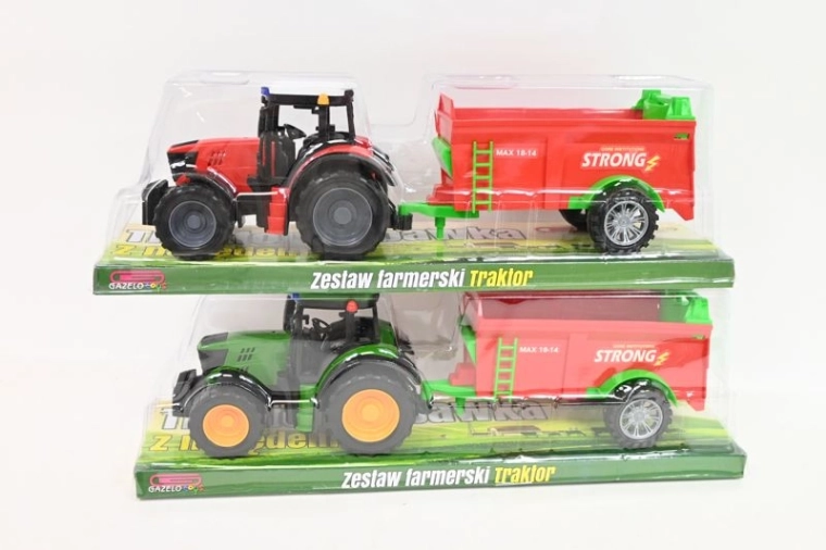 Traktor mezőgazdasági munkagéppel – készlet