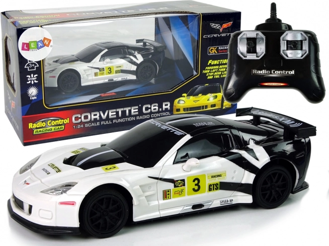 Sportautó R/C 1:24 Corvette C6.R fehér világítással