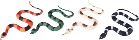 Gumiból készült kígyó – élethű műanyag játék gyerekeknek