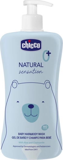 Chicco Natural Sensation haj- és testápoló sampon aloe verával és kamillával 500 ml