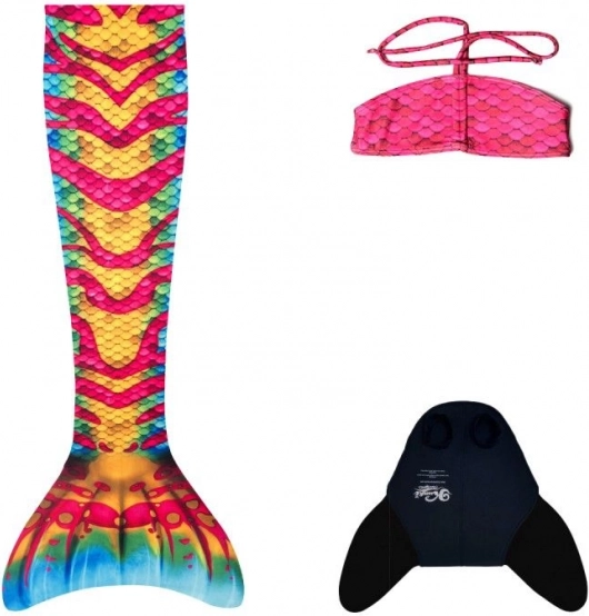 Szirén farok Aquaris Coral S egyrészes uszony és bikini szettel