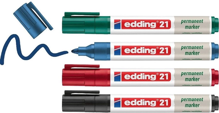 Edding EcoLine 21 permanens marker, 4 db-os készlet