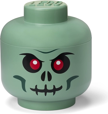 LEGO tároló fej nagy – zöld csontváz