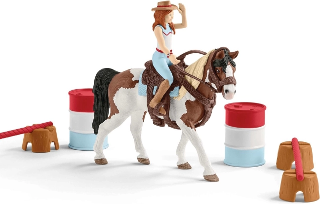 Schleich Horse Club western lovaglókészlet Hannah – barrel racing szett