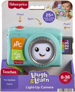 Fisher-Price interaktív világító fényképezőgép gyerekeknek (cseh/szlovák/angol/magyar/lengyel)
