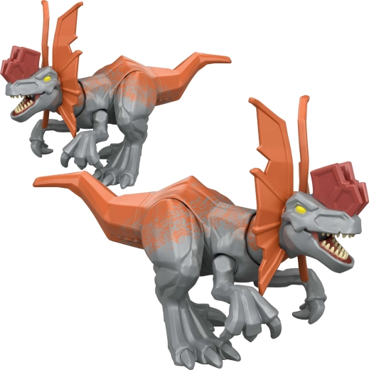 Mattel Jurassic World Mayhem Mix-Ups Dilophosaurus figura 2 az 1-ben