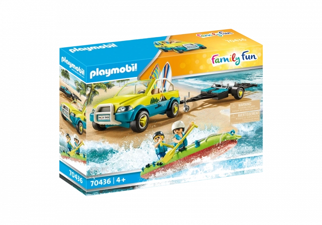 PLAYMOBIL FAMILY FUN strandautó csónakszállító utánfutóval