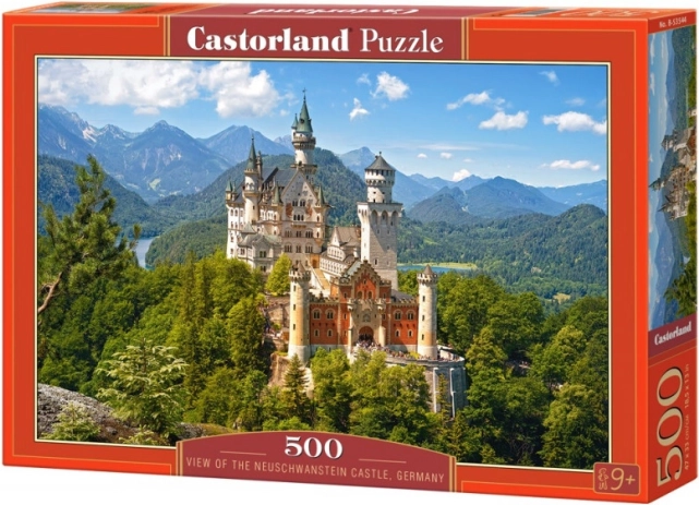 500 darabos puzzle – kilátás a Neuschwanstein-kastélyra