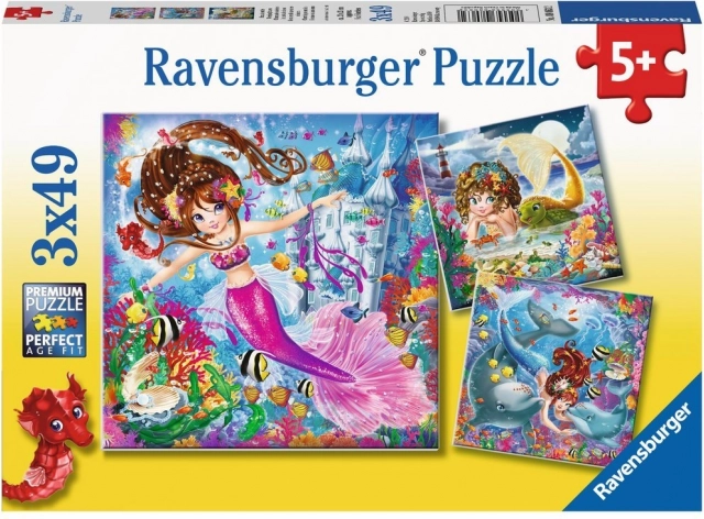 Ravensburger puzzle Varázslatos sellők 3×49 darab