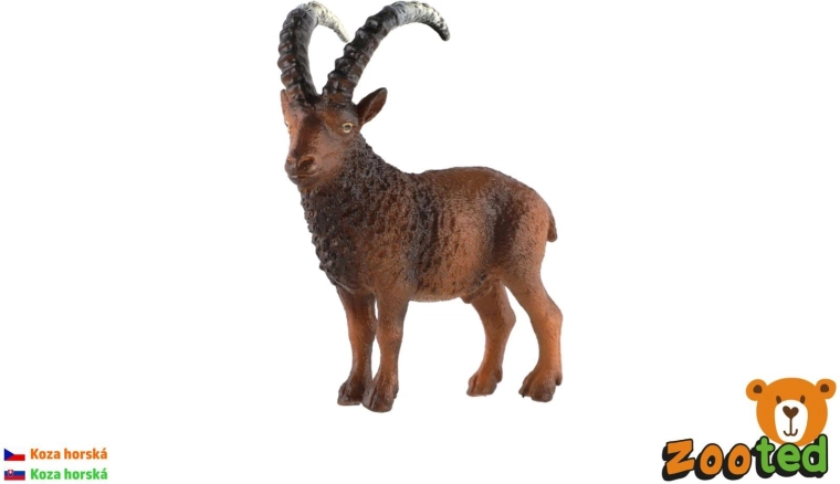 Hegyi kecske zooted műanyag figura, 8 cm