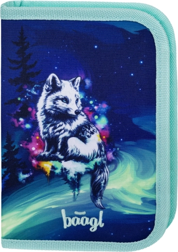 Egyrekeszes iskolai tolltartó BAAGL Aurora GRS