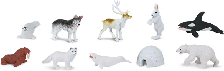 Safari Ltd. Arktisz – miniatűr állatok készlete (48 db)
