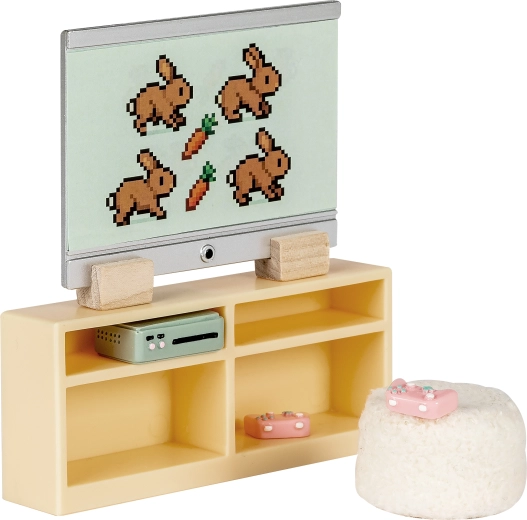Lundby RTV-bútor készlet televízióval babaházhoz
